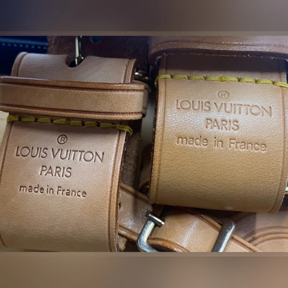 Lots Of Louis Vuitton Tan Leather Luggage Tags with Poignants 20 pcs Total OBO